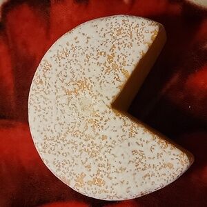 Fake Brie Cheese Aged Cheddar Wheel, faux food, Stage Display Faux Cheese Wheel